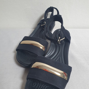 240mm 크록스 레이안 메탈블록 웨지샌들 블랙 이미지