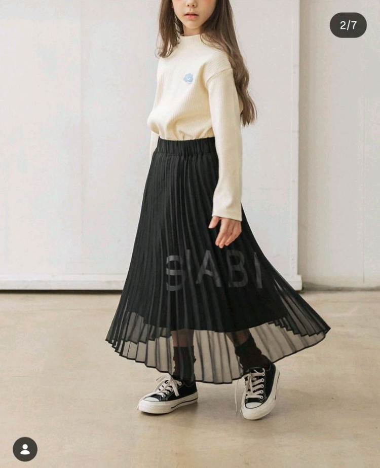수아비 여아 플리츠 스커트 S-M 이미지