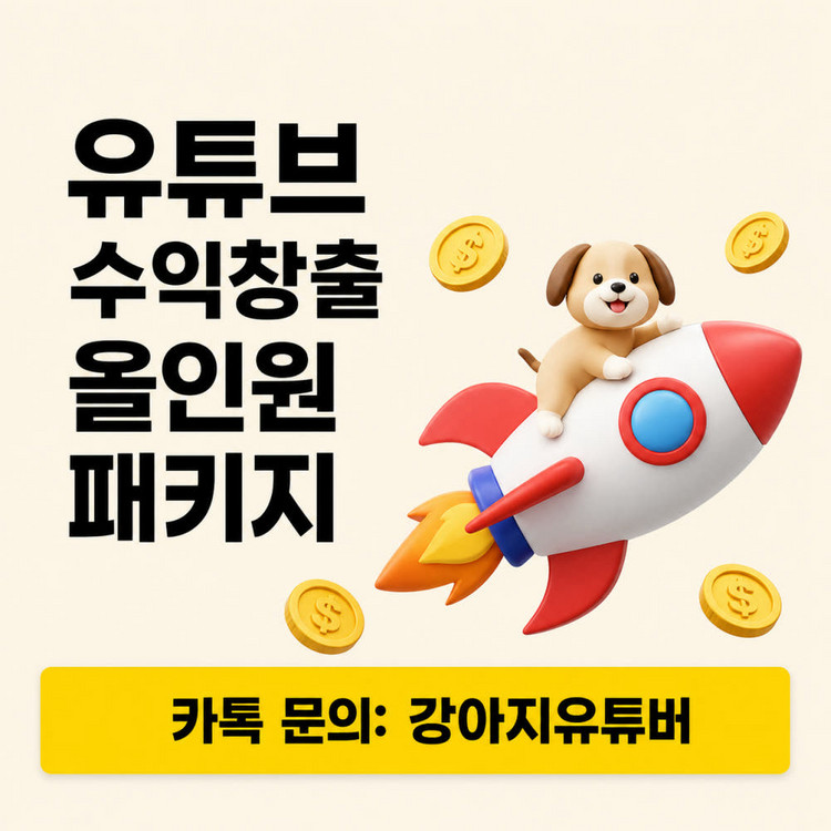 유튜브 수익창출 채널 만들기 올인원 패키지 이미지
