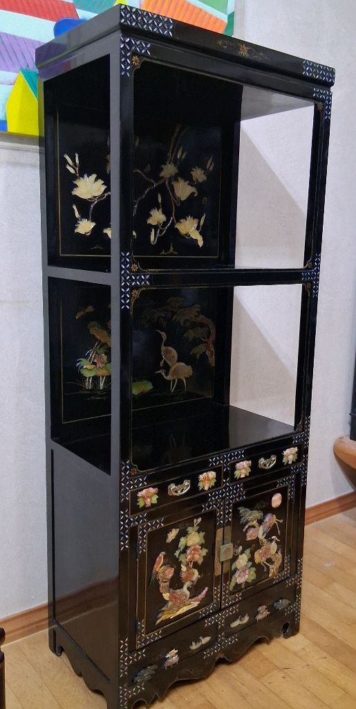 옥돌사방탁자 옥돌장식장 이미지