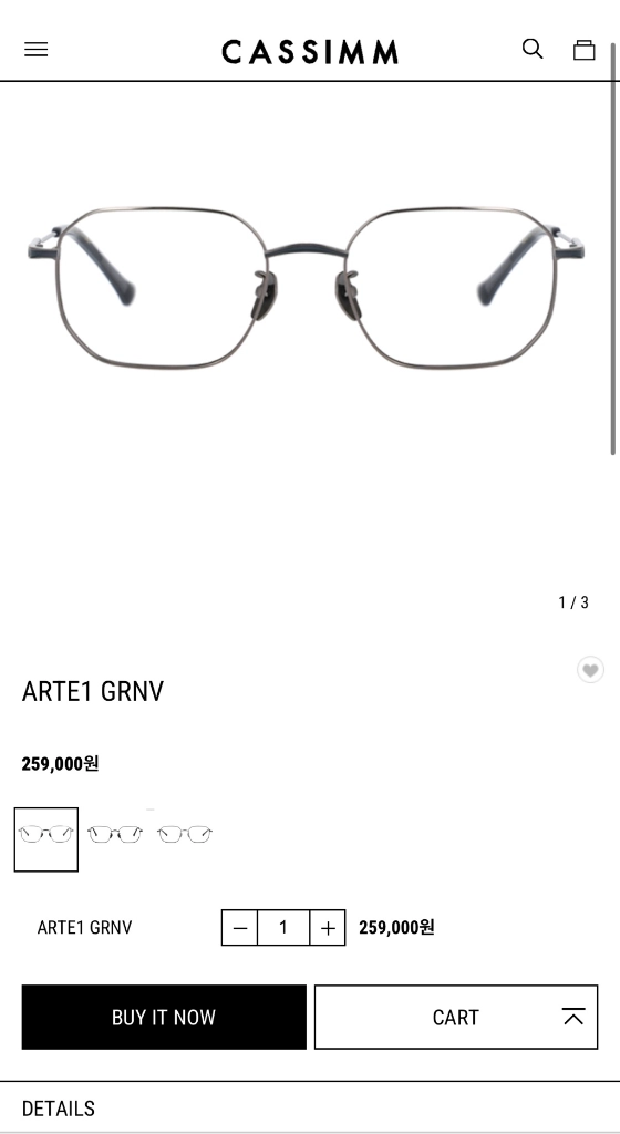 카심 티타늄 안경 ARTE1 이미지