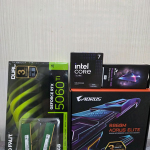 인텔 작업용 265K, 5060ti, 32GB DDR5, 2TB SSD 부품 이미지