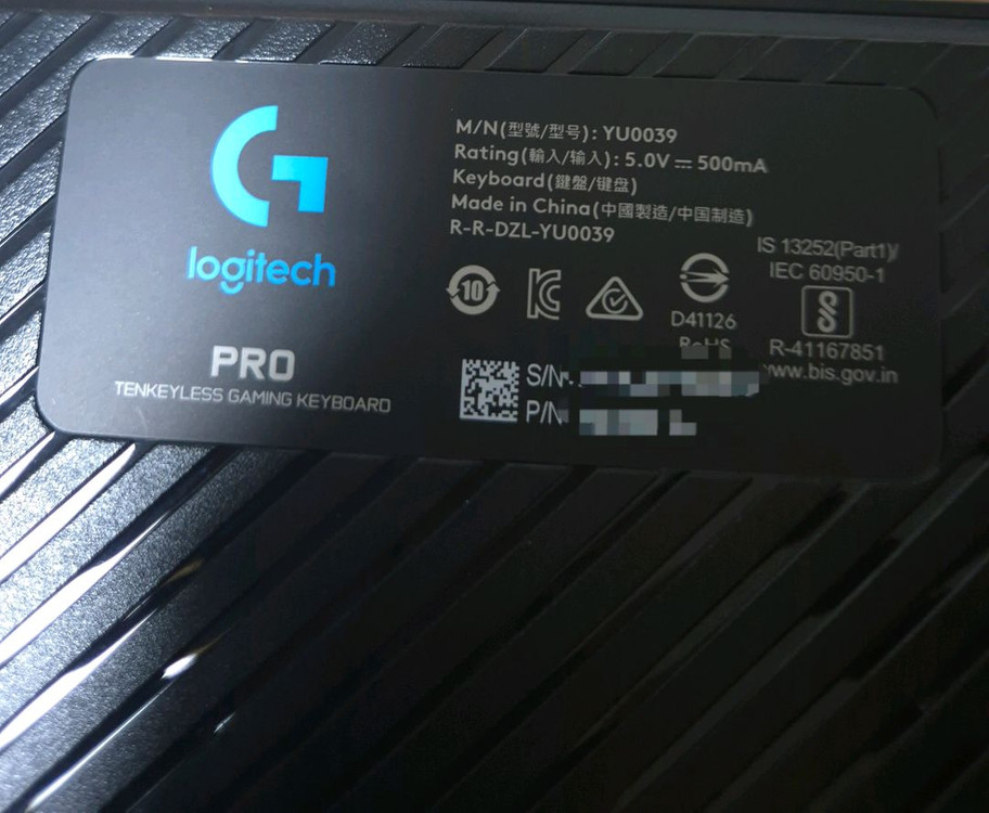 로지텍 G PRO TKL 청축 게이밍 키보드 텐키리스 이미지