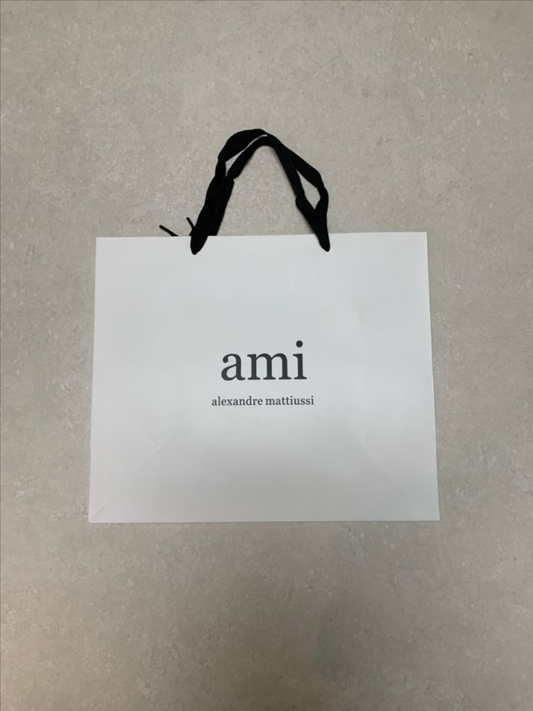 [실착 1회] 아미 ami 하트로고 가디건 그레이 L 이미지
