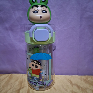 짱구 개구 물병.530ml.재질:유리 이미지