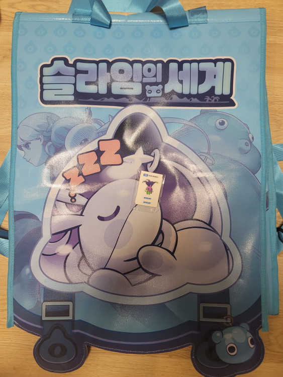 슬라임의 세계 띠부씰,가방 백팩 에코백 미사용 플레이엑스포 플엑 이미지