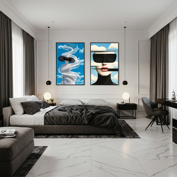 그림 액자 팝아트 인테리어소품 바람을 입은 여인 인물그림 액자 대형 거실 카페 모던아트 아트포스터 분위기 연출 이미지