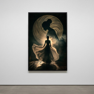 내면의 달 그림 액자 팝아트 인테리어소품 여성그림 인물화 모던아트 거실액자 갤러리 캔버스 대형 고급 인테리어 홈데코 이미지