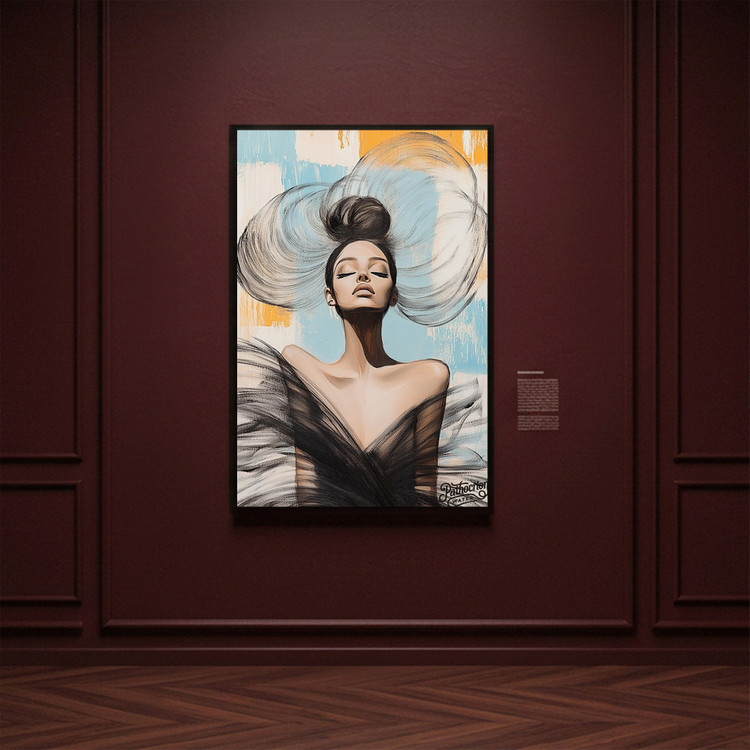 [작품 이름] 고요한 승리 그림 액자 팝아트 인테리어소품 여자그림 여성액자 인물화 모던아트 대형 거실인테리어 아트포 이미지