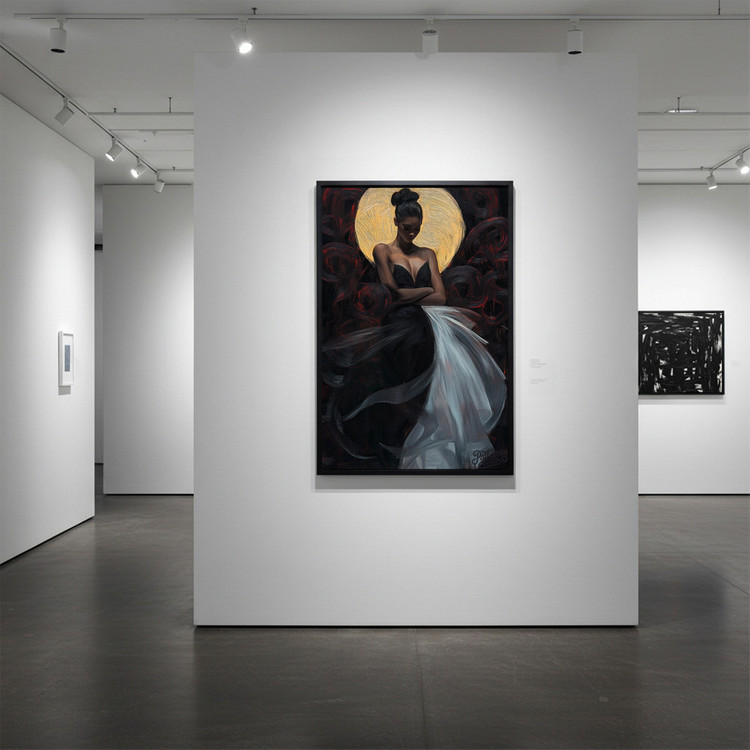 그림 액자 팝아트 인테리어소품 스스로를 안은 밤 여성그림 여성액자 거실 인테리어 아트포스터 대형 감성 모던아트 이미지