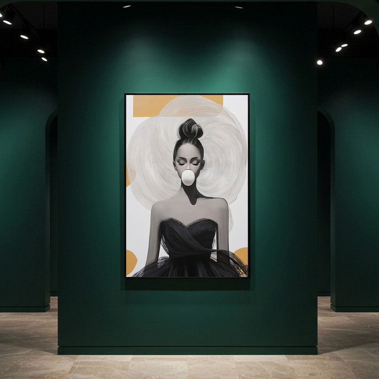 우아한 무관심 그림 액자 팝아트 인테리어소품 여인그림 인물액자 모던 감성 거실 카페 갤러리 아트포스터 대형그림액자 이미지