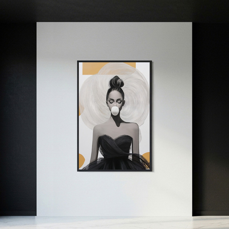 우아한 무관심 그림 액자 팝아트 인테리어소품 여인그림 인물액자 모던 감성 거실 카페 갤러리 아트포스터 대형그림액자 이미지