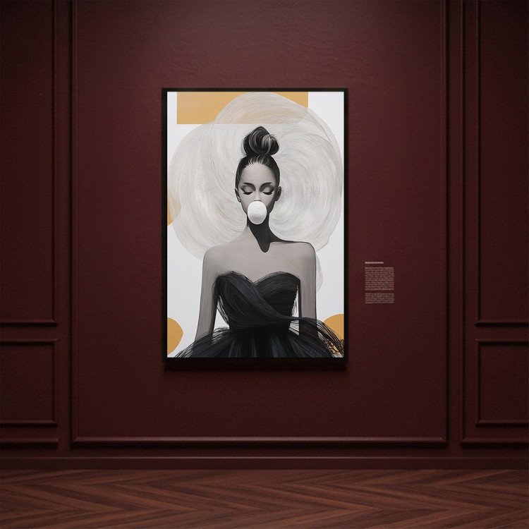 우아한 무관심 그림 액자 팝아트 인테리어소품 여인그림 인물액자 모던 감성 거실 카페 갤러리 아트포스터 대형그림액자 이미지