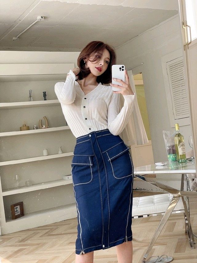 제이지쇼룸 엉넬 수입 버튼 가디건(아이),지퍼스커트세트 이미지