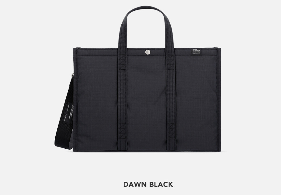 스위치 SWEETCH 와이드 브리프 토트 블랙 DAWN BLACK(요시다포터 직장인 대학생 가방 에코백 출근룩) 이미지