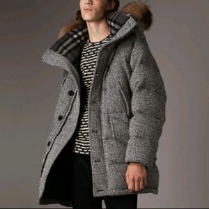 버버리 헤링본 오버핏 패딩코트 46 사이즈 이미지