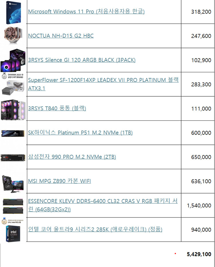고성능 게이밍 PC 본체 이미지