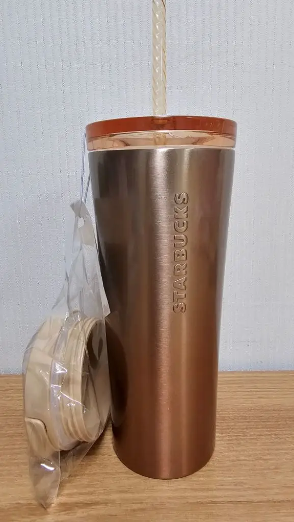 (새상품) 스타벅스 홀리데이 글램 밸류 콜드컵 473ml 골드 이미지