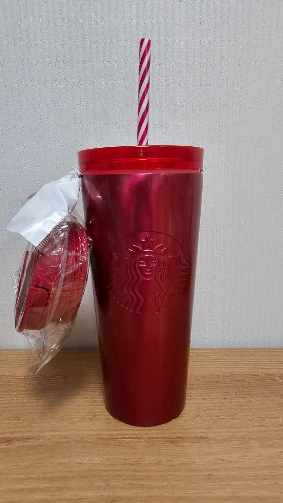 (새상품) 스타벅스 홀리데이 글램 밸류 콜드컵 473ml 레드 이미지