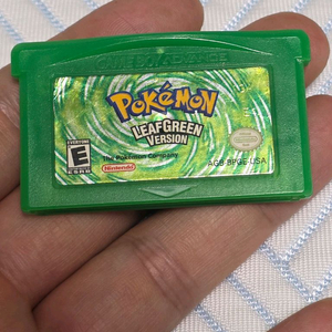 닌텐도 게임보이 어드밴스 gba 포켓몬스터 리프그린 북미판 정품 카트리지 이미지
