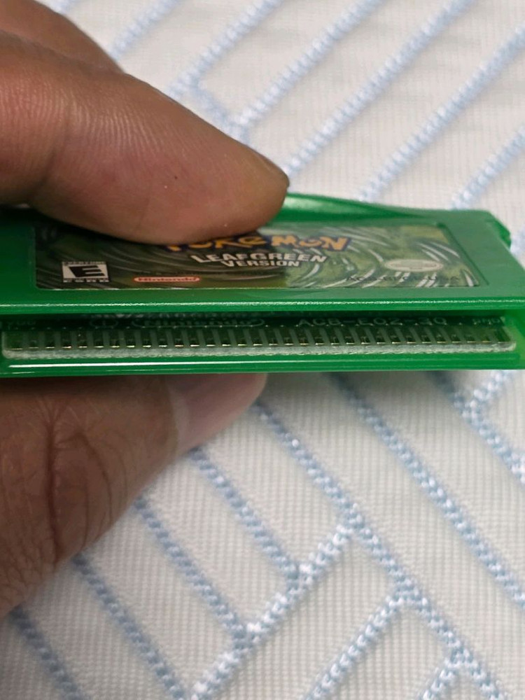 닌텐도 게임보이 어드밴스 gba 포켓몬스터 리프그린 북미판 정품 카트리지 이미지