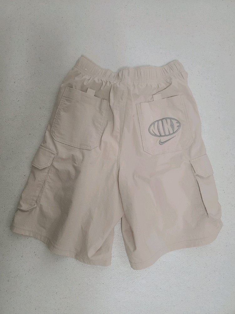 새상품) Nike 나이키 베이지 퍼플 카고 반바지 밴딩팬츠 S 스케이트보드 농구 스포츠웨어 운동복 이미지