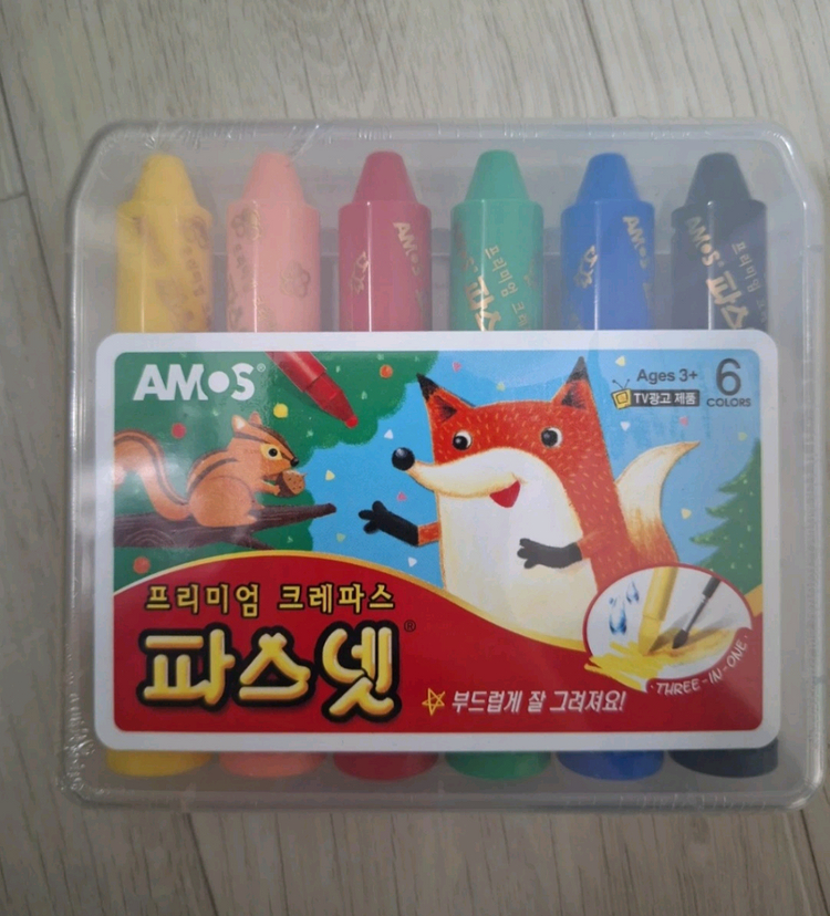 프리미엄 크래파스 6색 세트 이미지