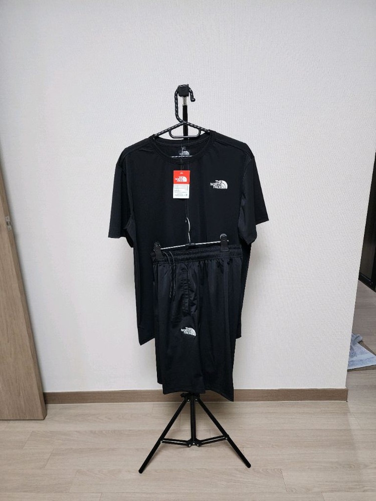 노스페이스 냉감반바지세트L 100블랙 이미지
