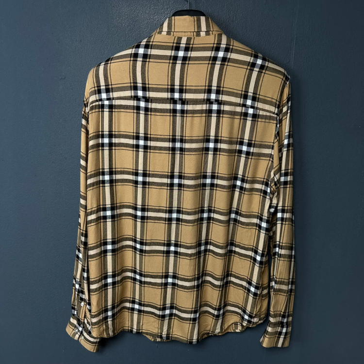 h&m 베이지 체크 셔츠 남방 L 메이커광 이미지