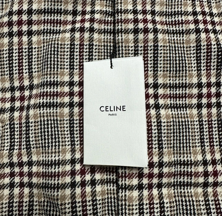 [34] CELINE 셀린느 여성 프린스 오브 케일 체크 울 트렌치 코트 이미지