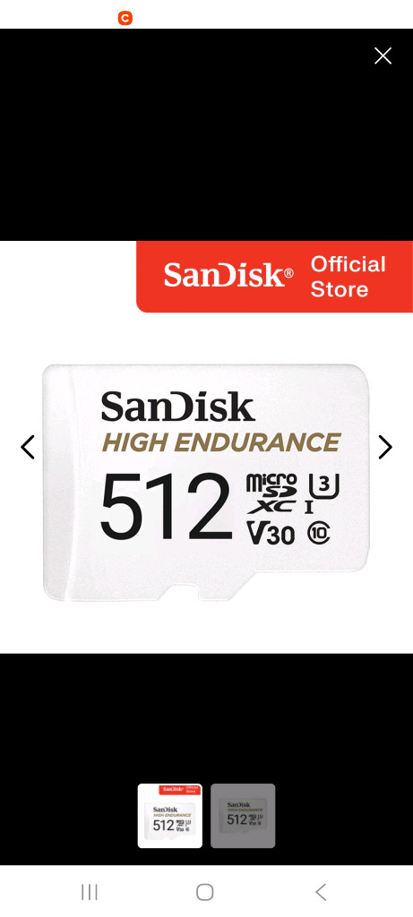샌디스크 512gb 마이크로 sd카드 이미지