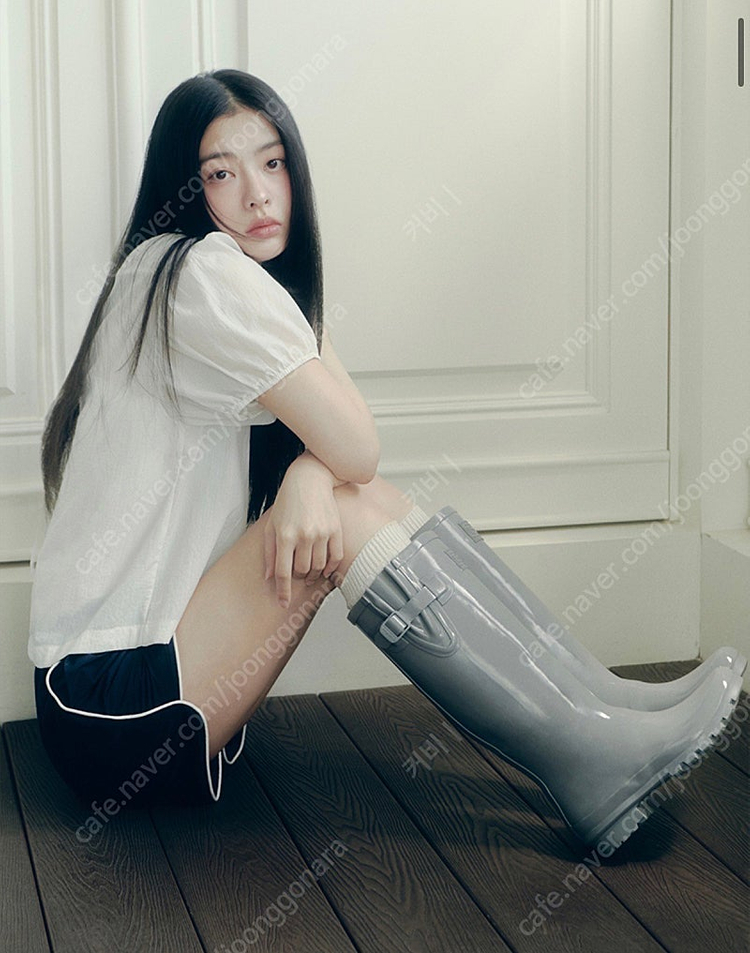 새상품)택포)락피쉬웨더웨어 롱 레인부츠/라이트그레이 이미지
