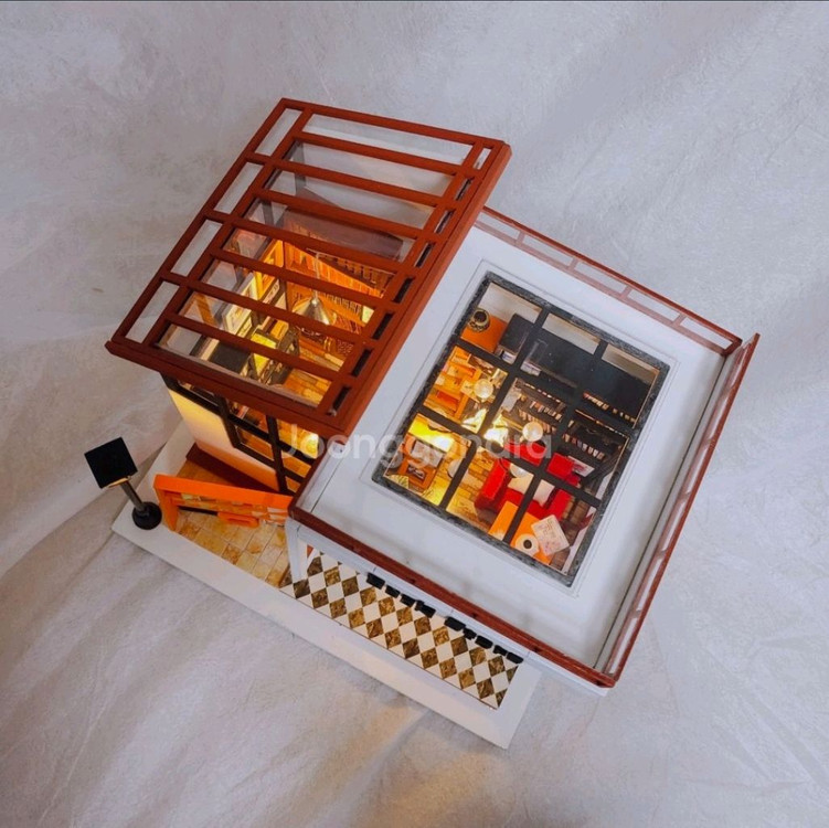 [48번] DIY 미니어처하우스 완성품 (LED,오르골) 이미지