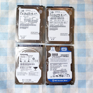 노트북하드 500GB 2.5인치 4개 일괄판매 이미지