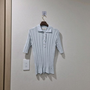 ORR 오르 골지 반팔 카라티 하늘색 이미지