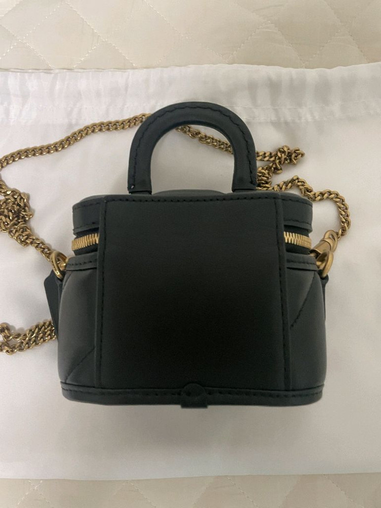 Coach 코치 블랙 퀼팅 가죽 미니 트레일 크로스바디 백 이미지