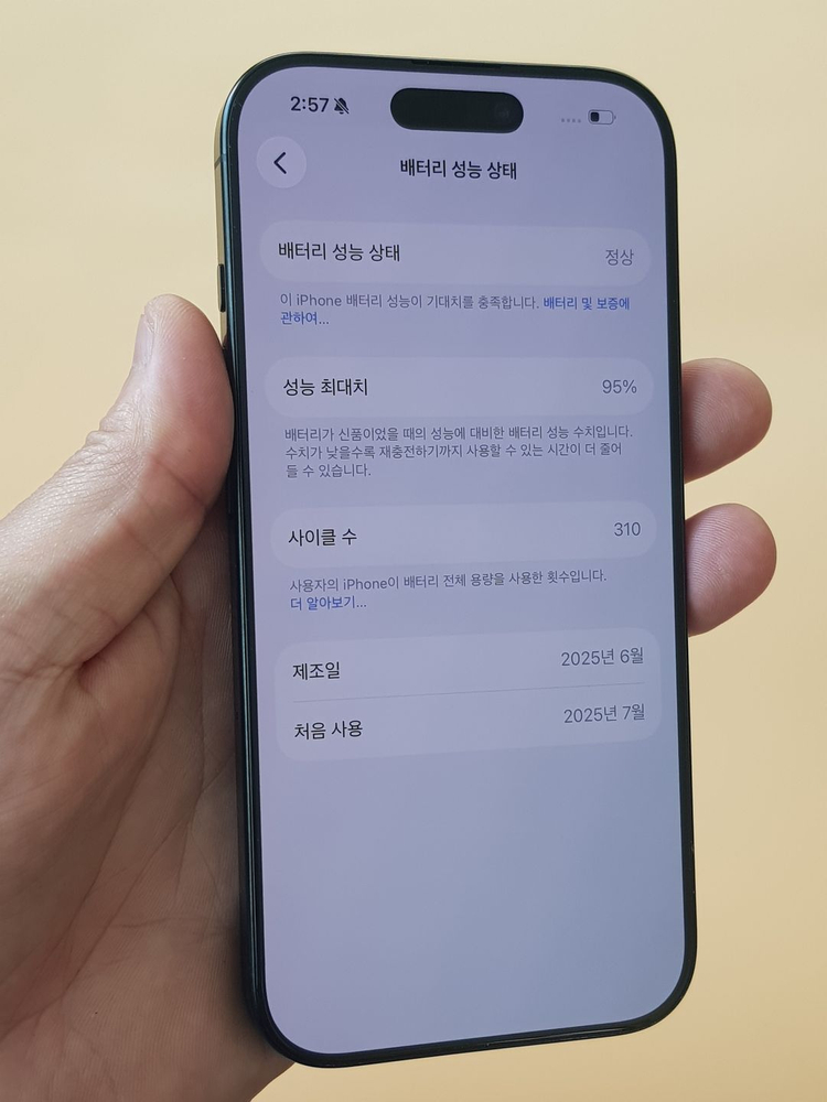 아이폰16프로 256G 블랙(A3293) 효율95% 무잔상 판매합니다 이미지