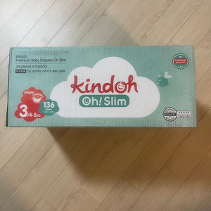 킨도 프리미엄 기저귀 오슬림 3단계 새상품 박스판매 이미지