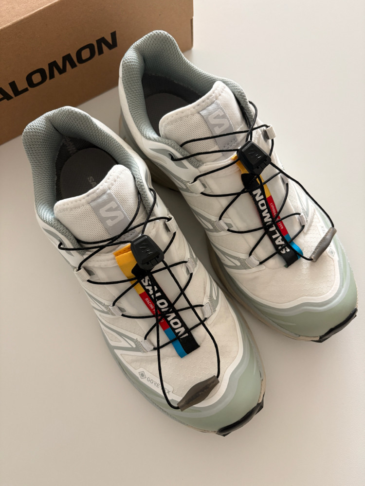 살로몬 XT-6 GTX (화이트/그린 밀리우/아이스 플로우) 이미지