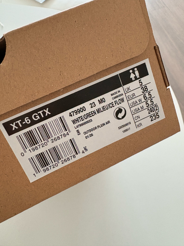 살로몬 XT-6 GTX (화이트/그린 밀리우/아이스 플로우) 이미지