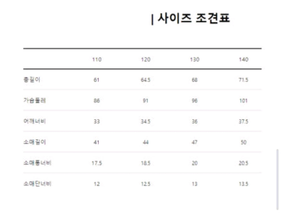 코오롱 안타티카 롱패딩 120 아동 이미지