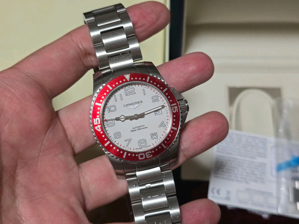 론진 구형 풀아라빅 하이드로콘퀘스트(하콘) 41mm 오토매틱 풀박스 이미지