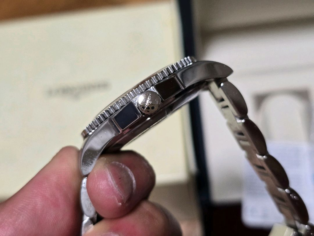 론진 구형 풀아라빅 하이드로콘퀘스트(하콘) 41mm 오토매틱 풀박스 이미지