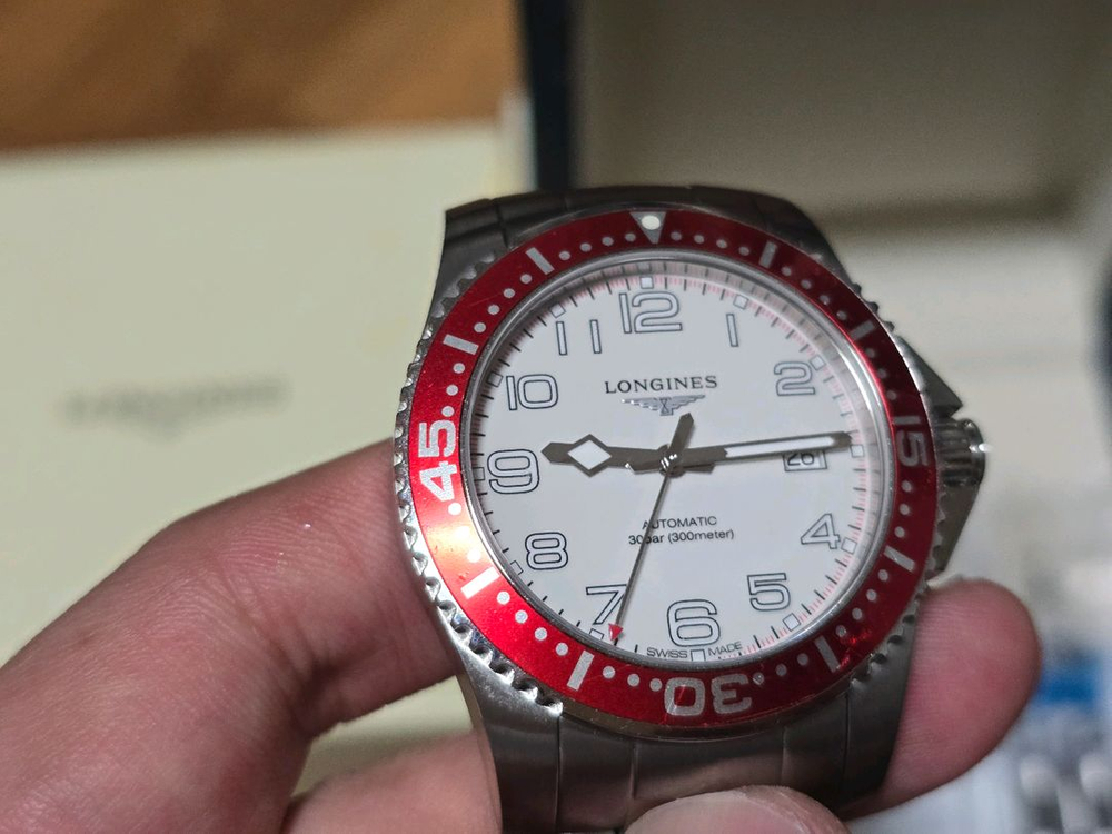 론진 구형 풀아라빅 하이드로콘퀘스트(하콘) 41mm 오토매틱 풀박스 이미지