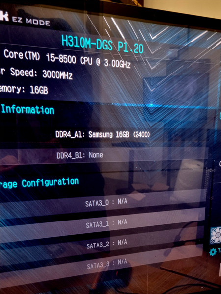 I5 8500 CPU H310보드 세트 판매합니다. 이미지