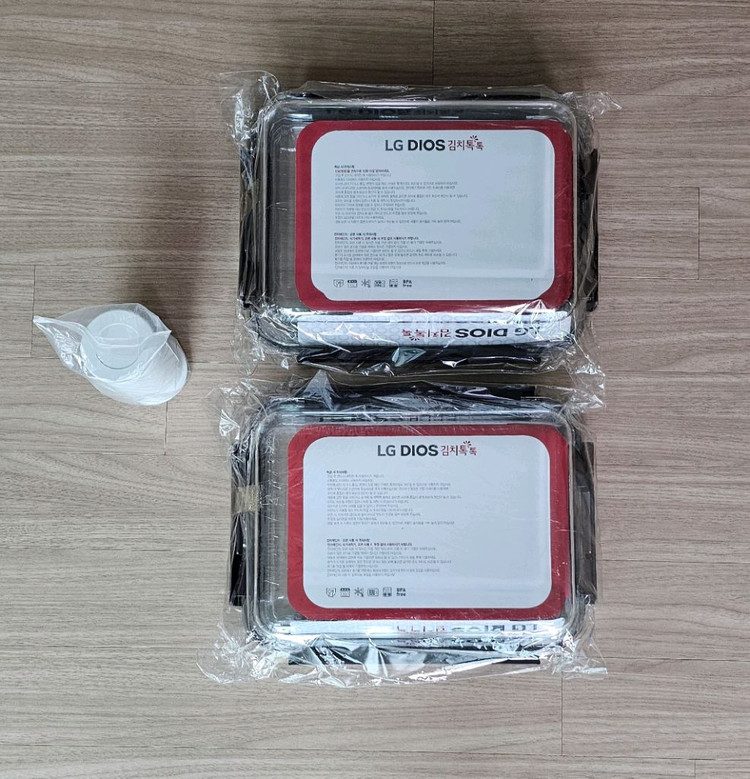 (새상품) (정품) LG 프리미엄 내열유리 김치통 + 진공 펌프 이미지