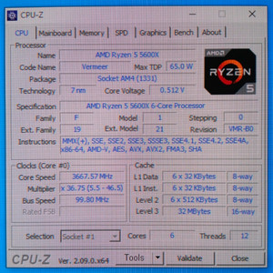 라이젠5 5600x CPU + ex-a320m-gaming 세트 팝니다 이미지