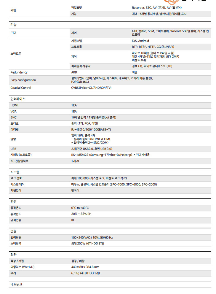HRX-1635-4T DVR 녹화기 이미지