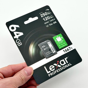 미개봉 렉사(Lexar)정품 Professional SDXC 64GB 1667X UHS-II V60 4K메모리카드 이미지