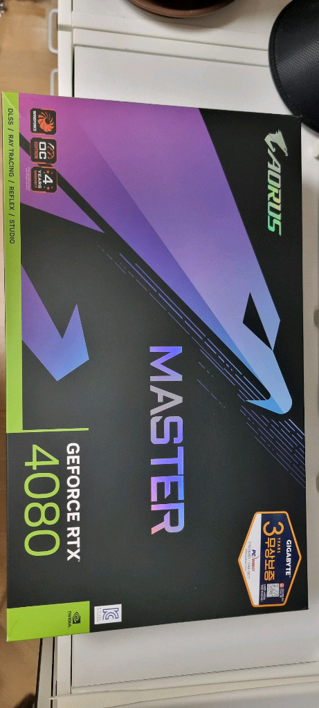 GeForce RTX 4080 어로스마스터 그래픽카드 팝니다. 이미지